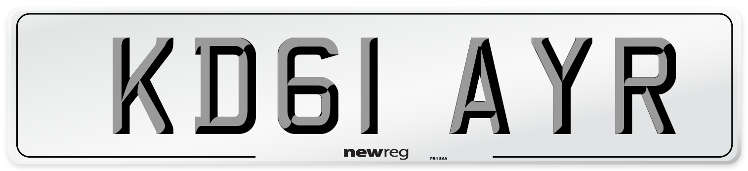 KD61 AYR Number Plate from New Reg